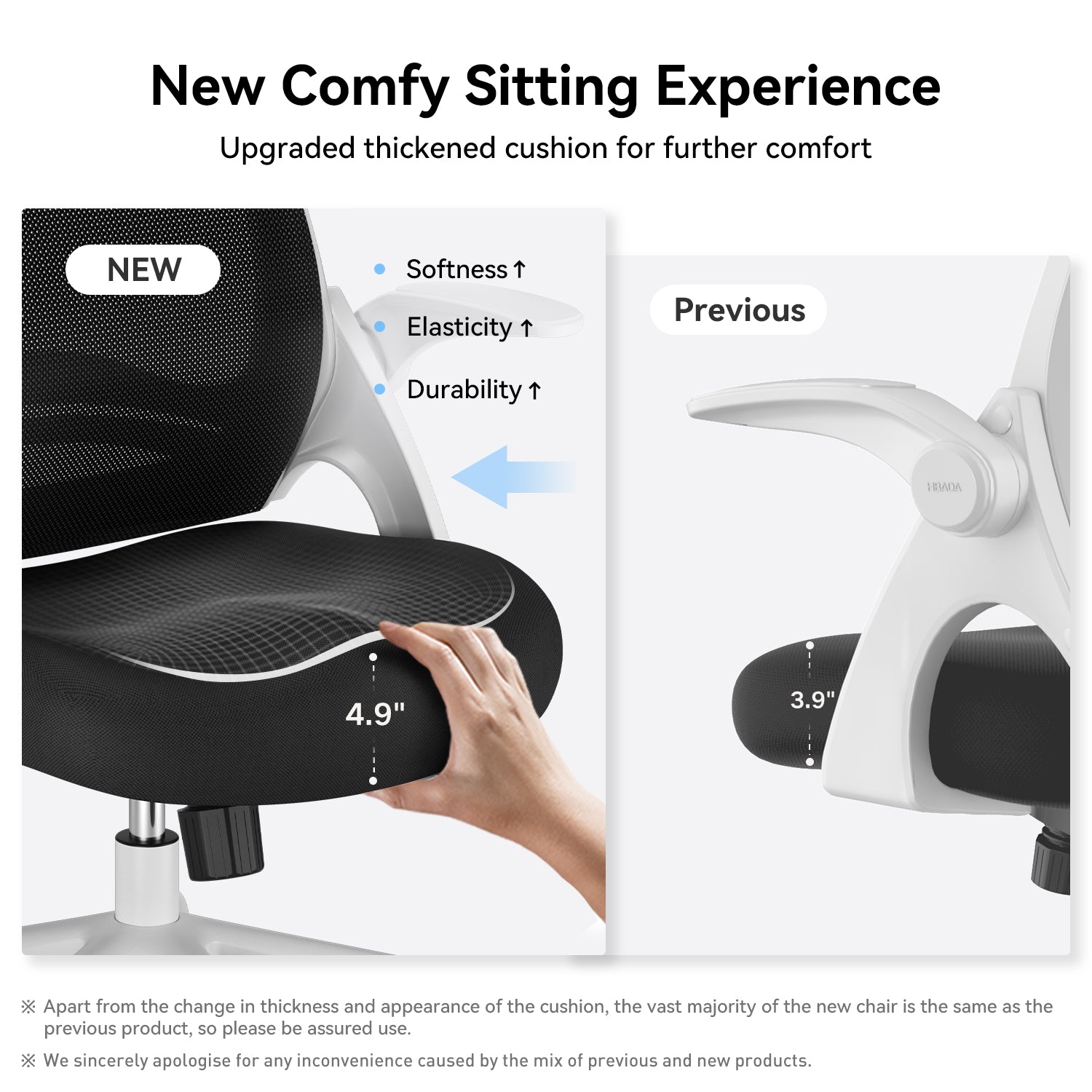 HBADA Penguin-inspired Office Chair-J1 white seat