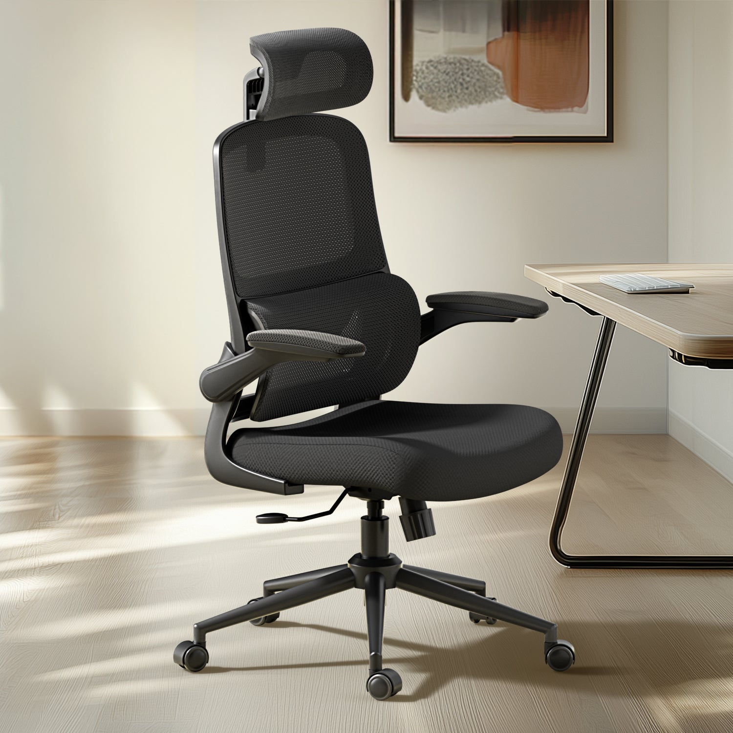 HBADA P1 Ergonomic Office Chair black in use