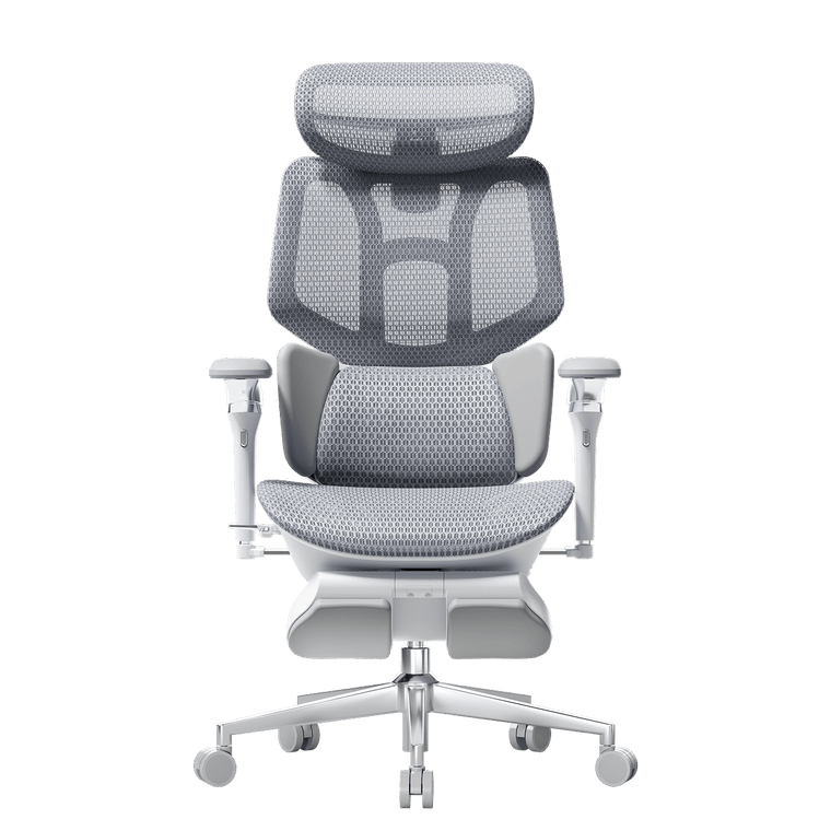 HBADA X7 Smart Ergonomic Chair Gray: AI-powered lumbar tracking for professional home offices in Europe.~0-0