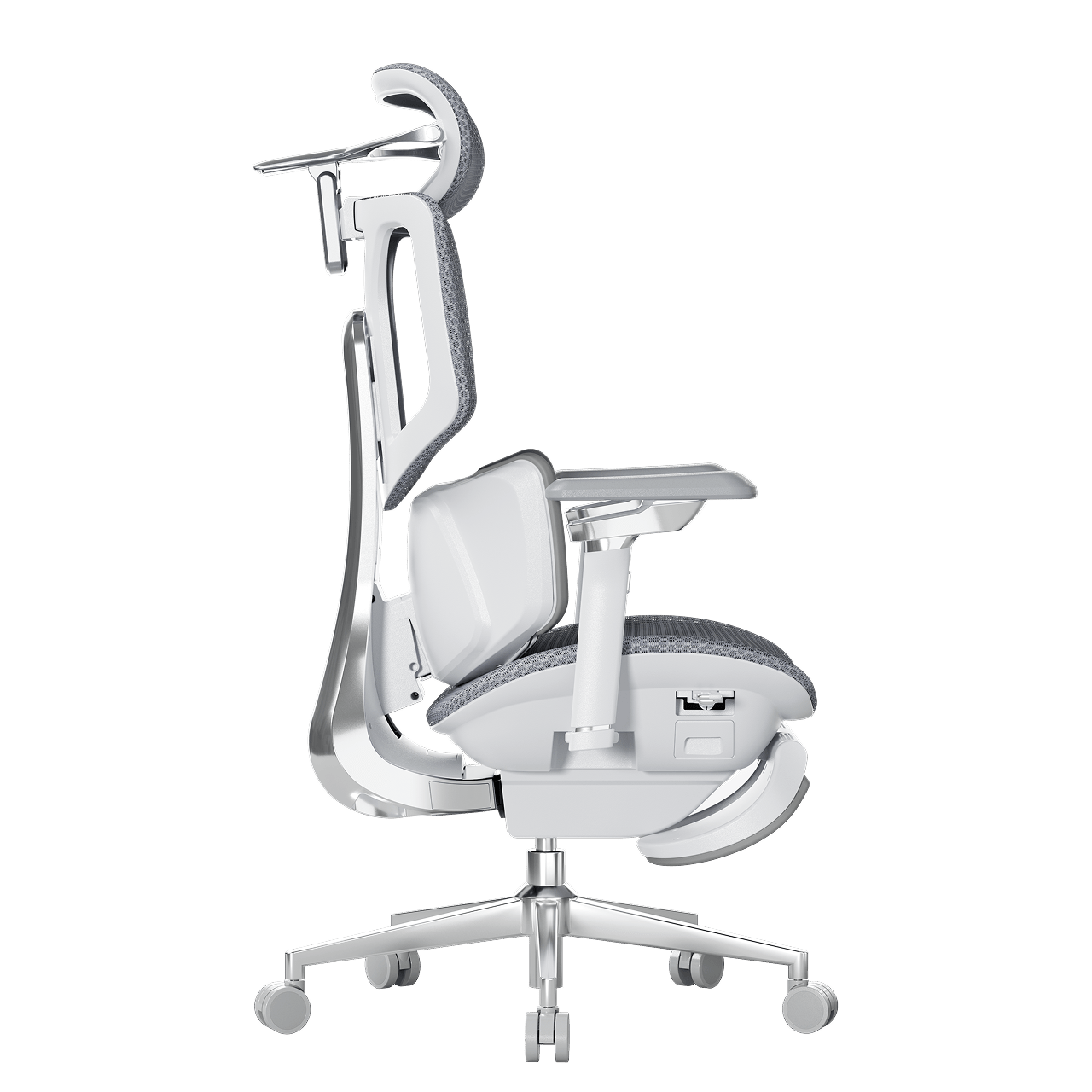 AI-driven spinal support: HBADA X7 2026 Edition Gray featuring bio-synchronized mechanical linkages.~0