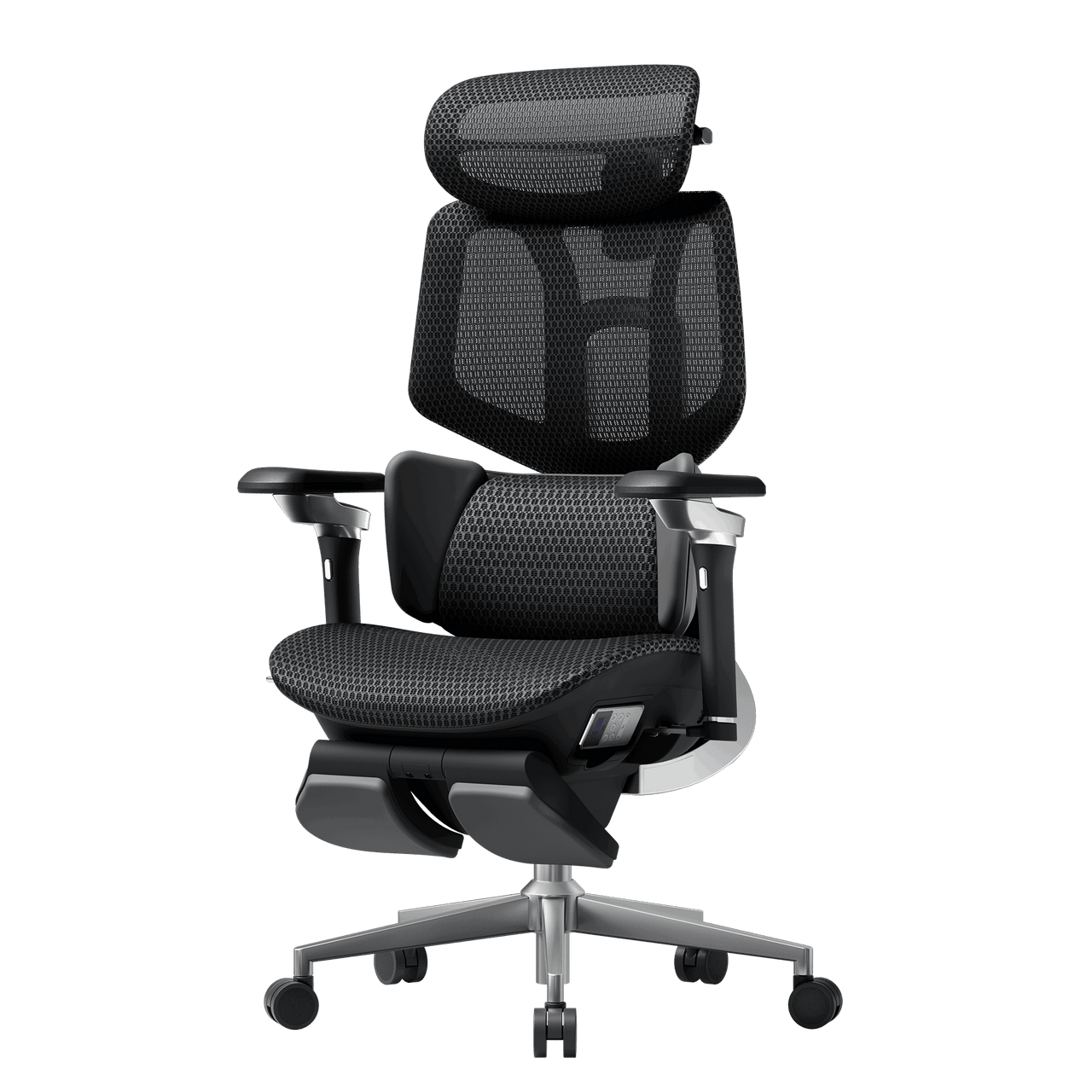 Heavy-duty big and tall chair: HBADA X7 Black fits users up to 195cm with precision AI lumbar tracking.~1