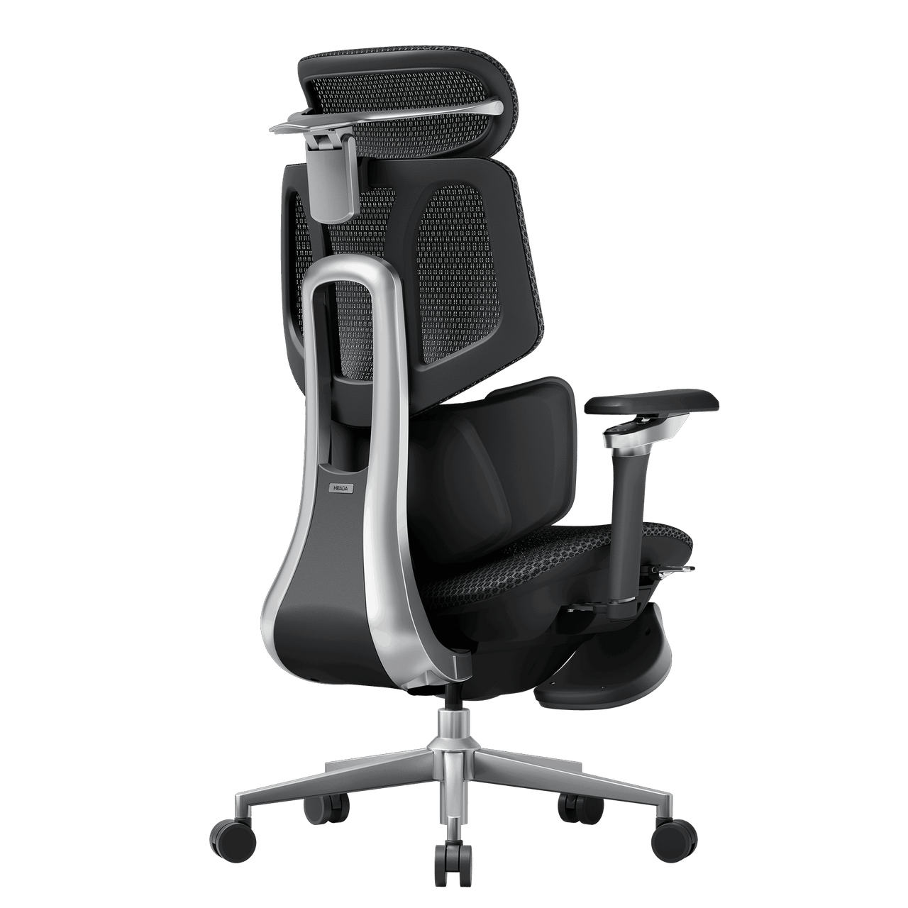 Technical detail of HBADA X7 Smart: PID-algorithm-driven lumbar support for L4-L5 spinal alignment.~1