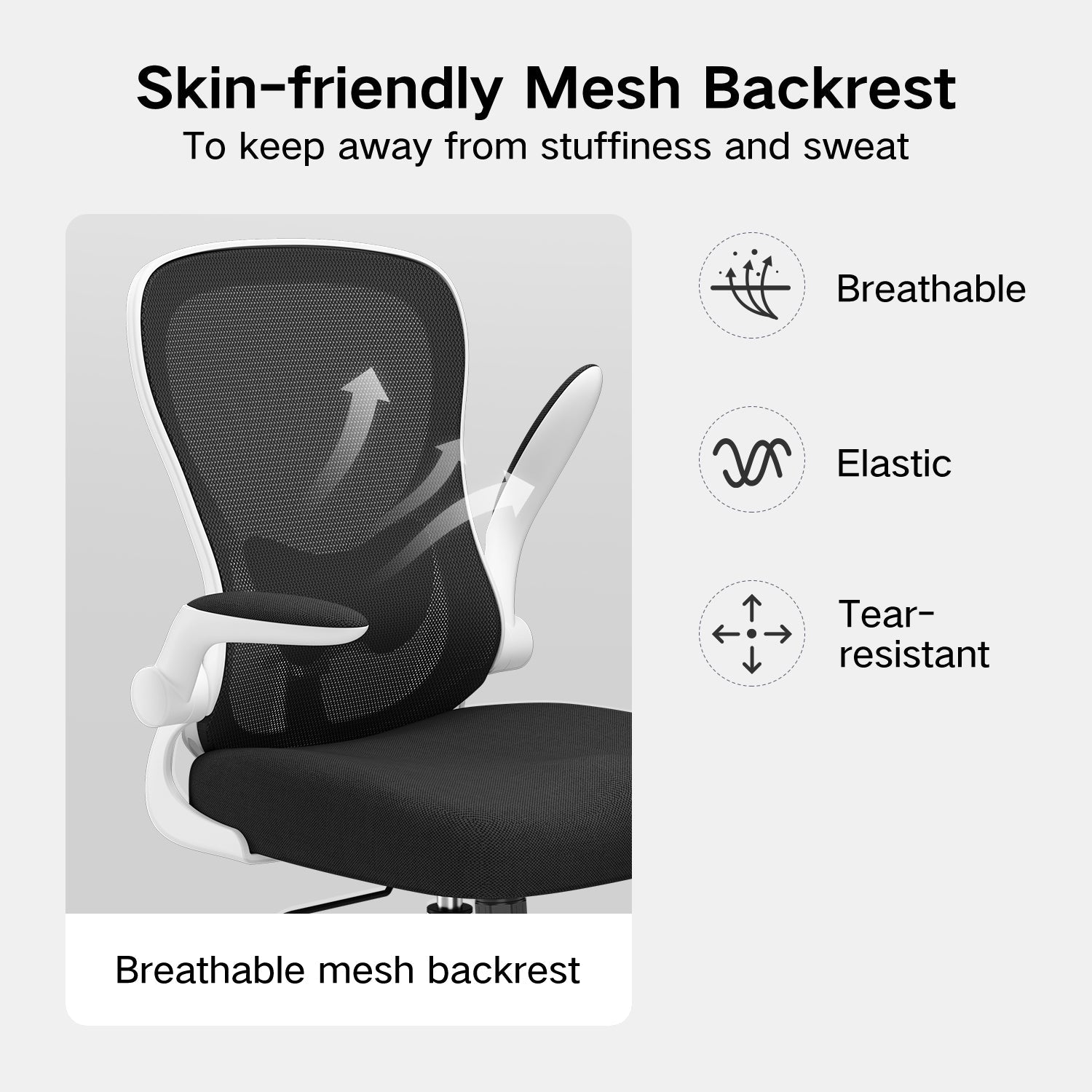HBADA Butterfly Office Chair-J3 white backrest