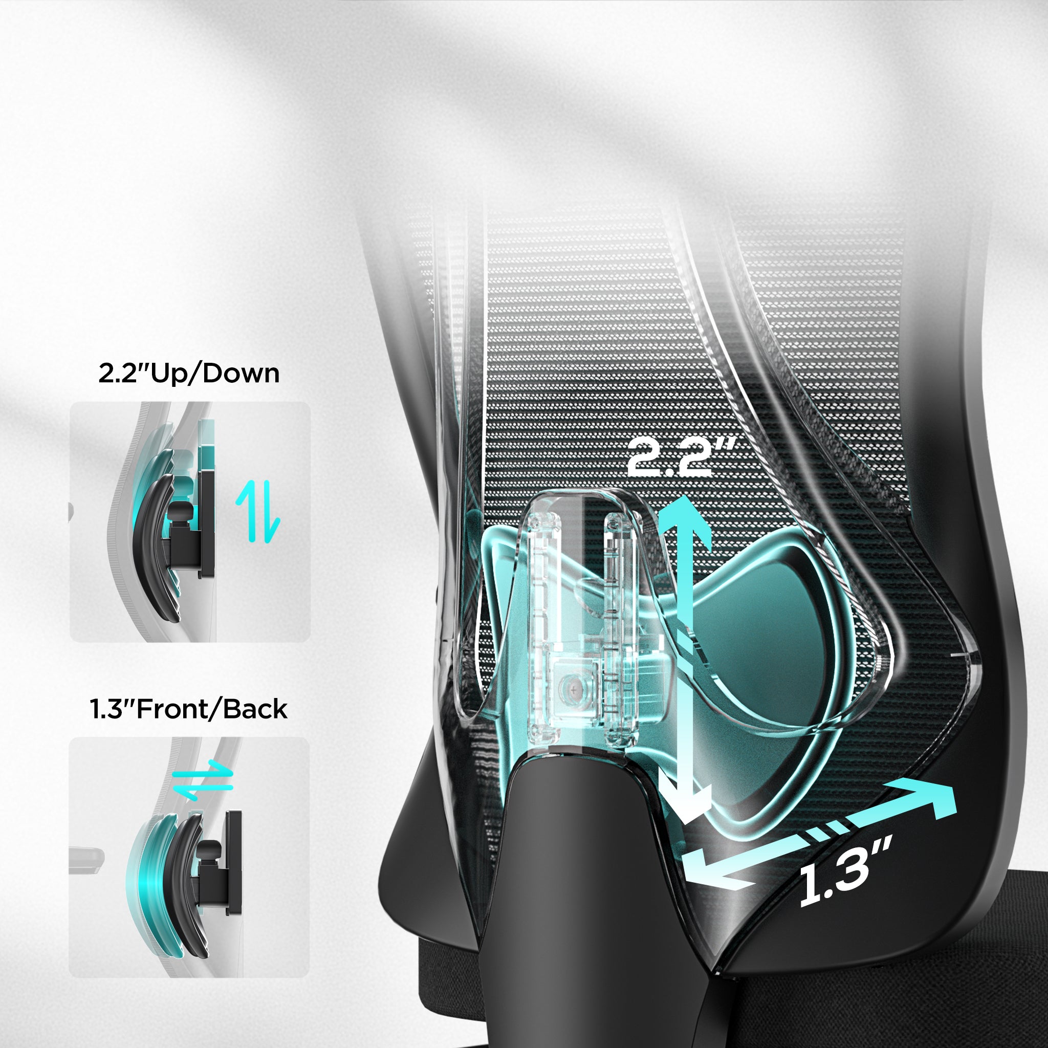 HBADA P3 Ergonomic Chair with Footrest(another style) lumbar support