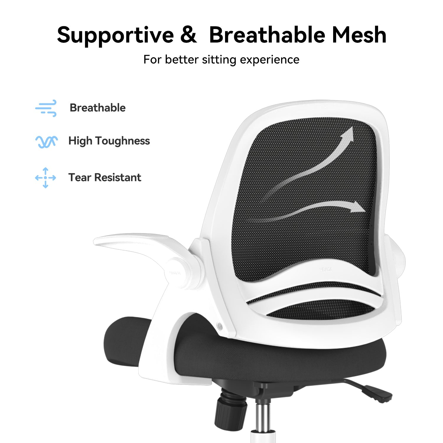 HBADA Penguin-inspired Office Chair-J1 white mesh
