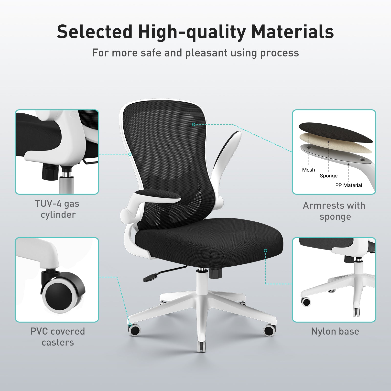 HBADA Butterfly Office Chair-J3 white materials