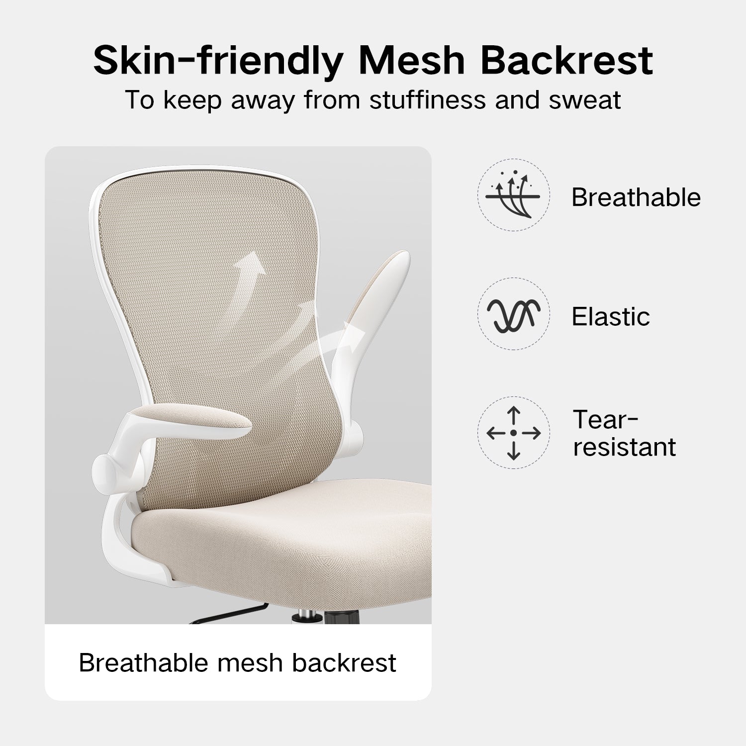 HBADA Butterfly Office Chair-J3 gray backrest