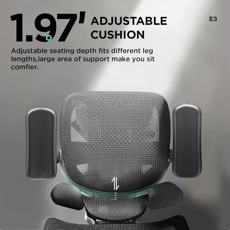 HBADA E3 Air Ergonomic Office Chair black seat