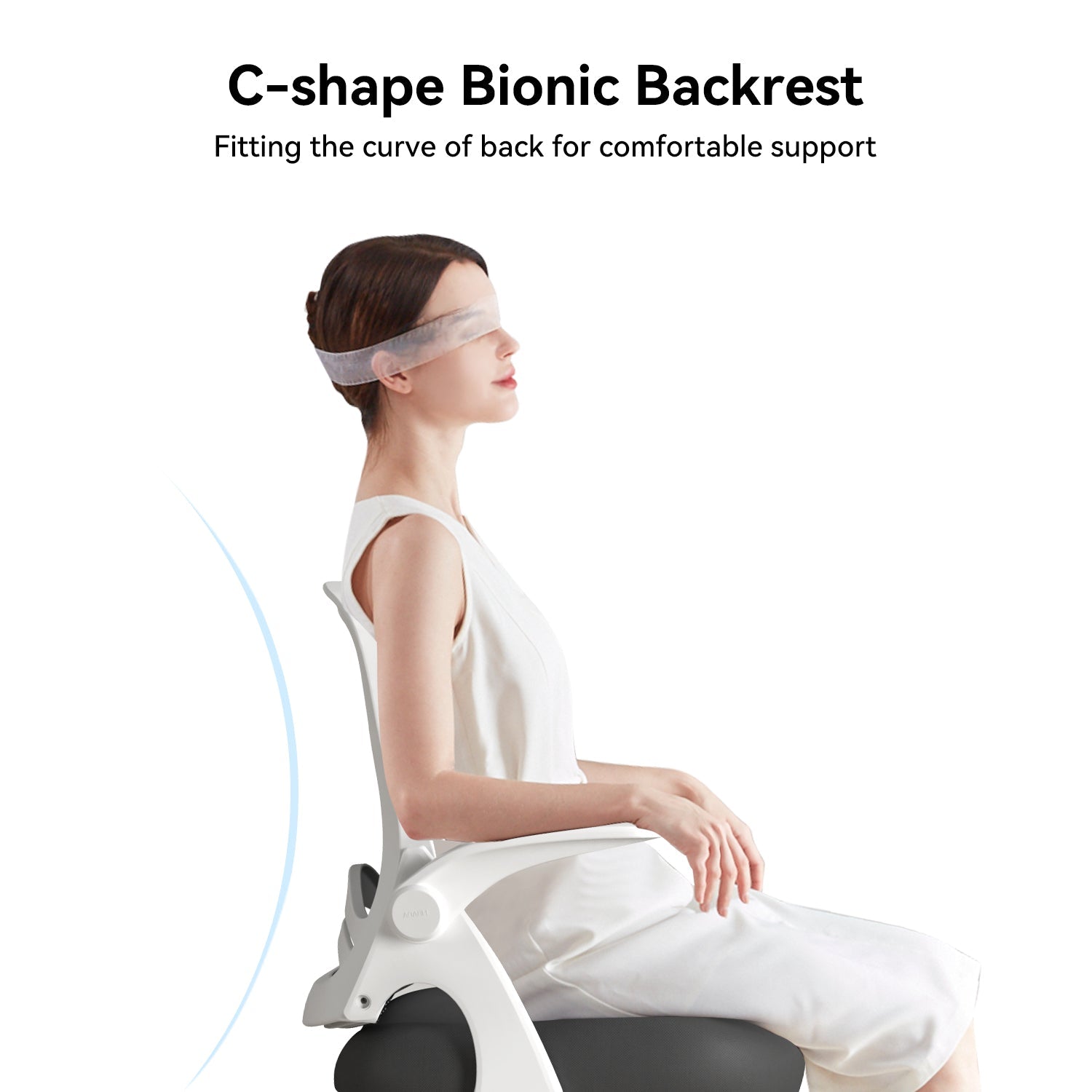 HBADA Penguin-inspired Office Chair-J1 white backrest
