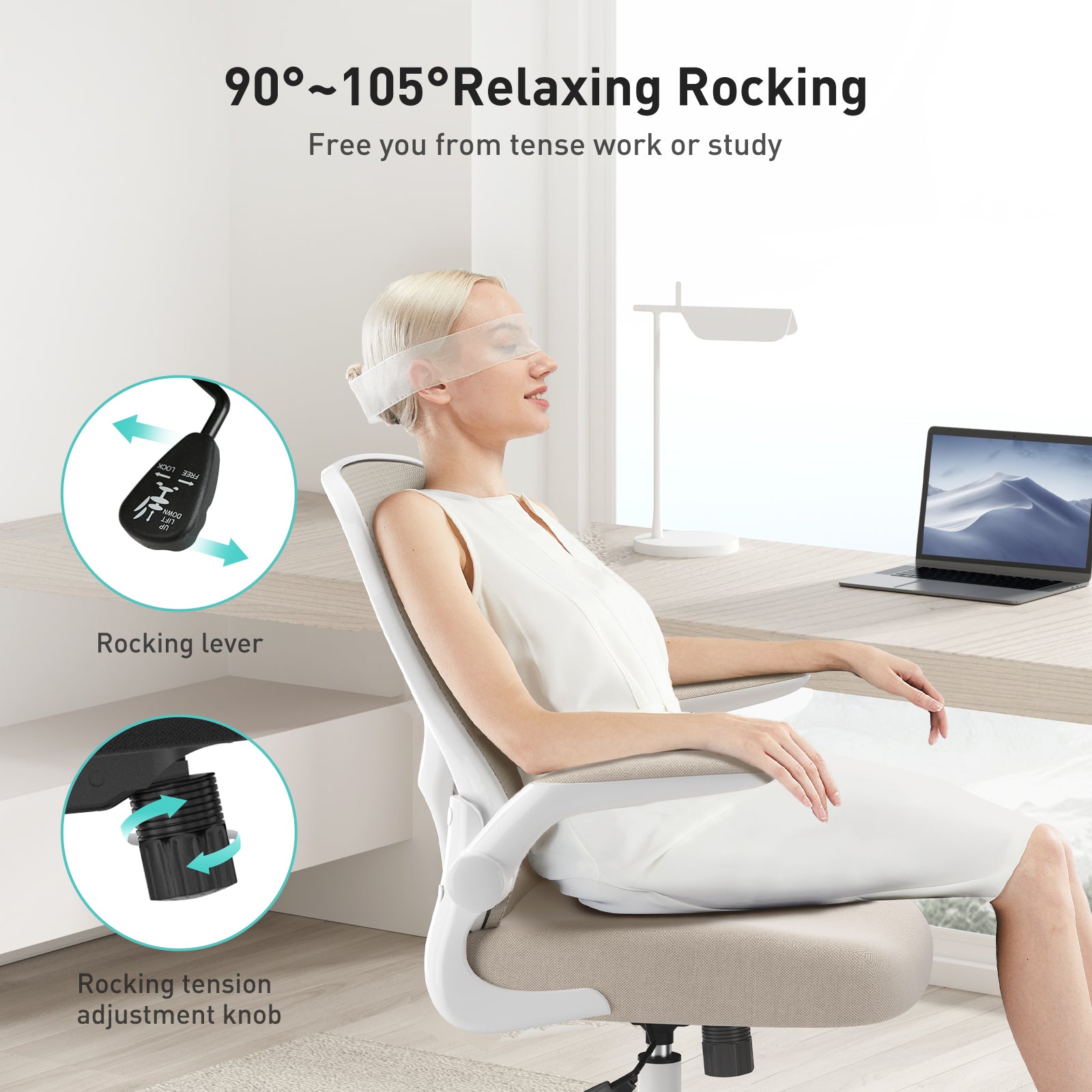 HBADA Butterfly Office Chair-J3 gray rocking