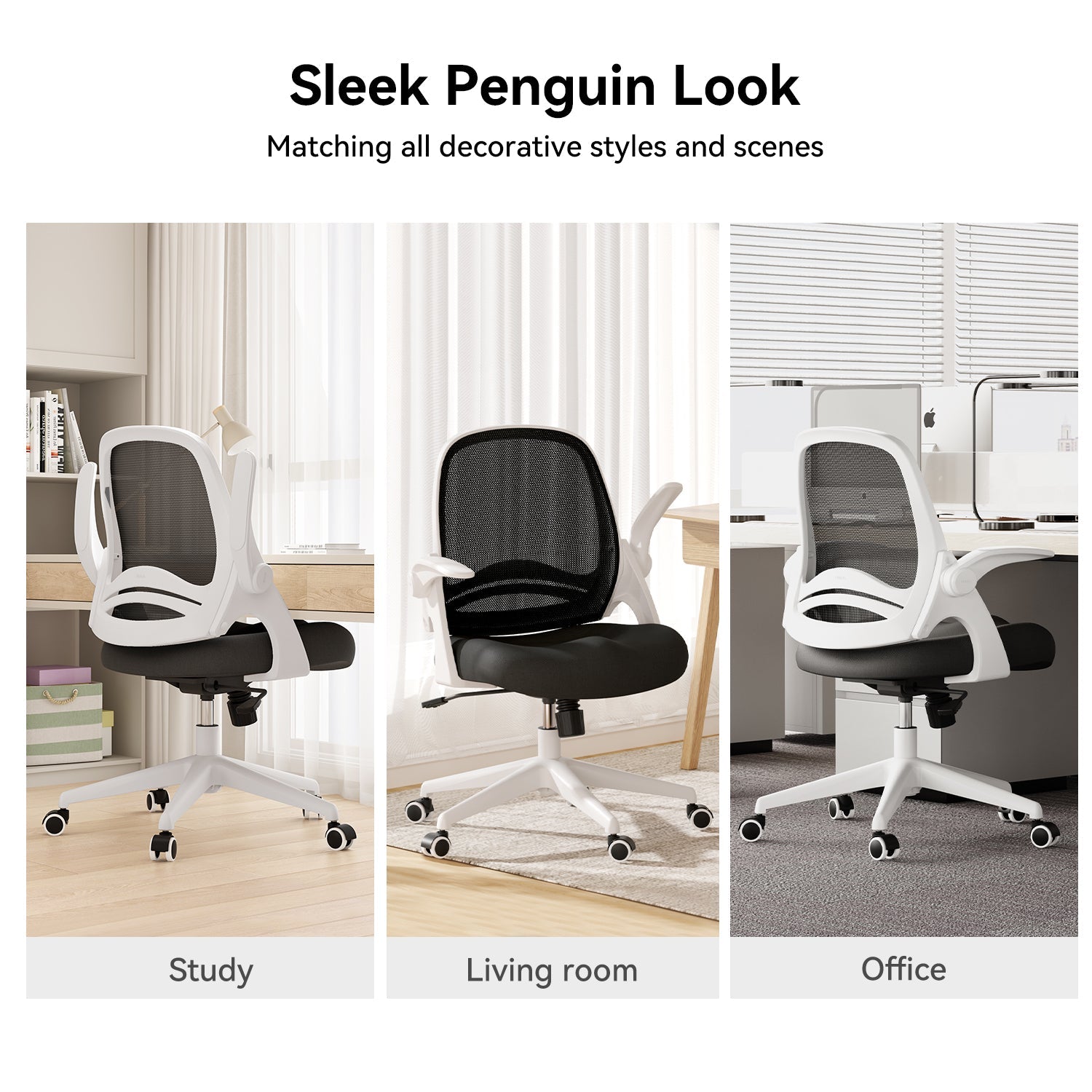 HBADA Penguin-inspired Office Chair-J1 white scenes