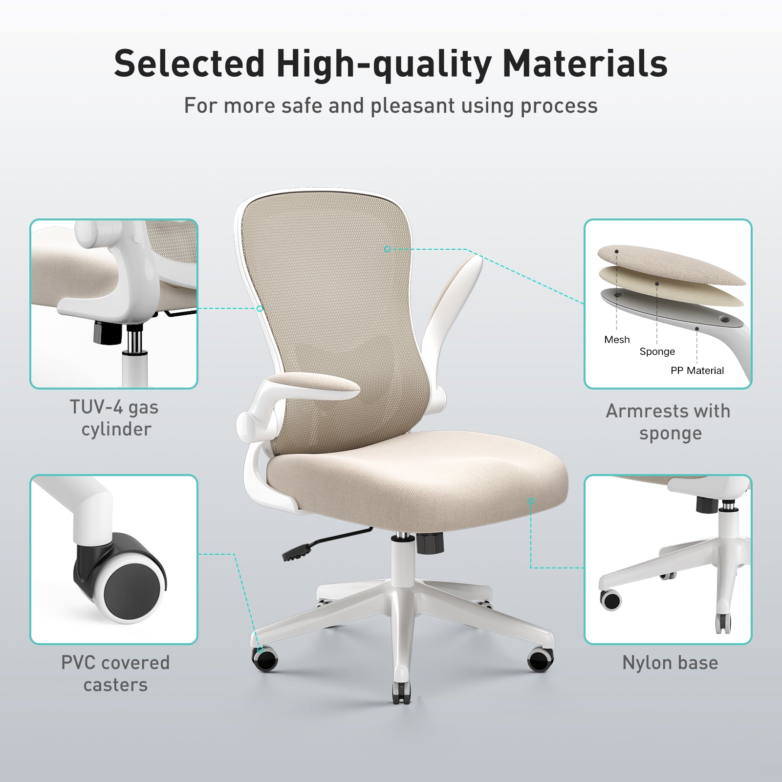 HBADA Butterfly Office Chair-J3 gray materials