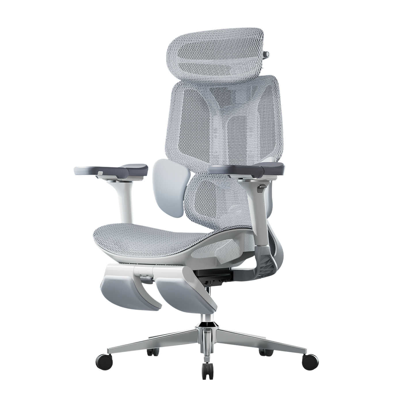 HBADA E3 Pro Ergonomic Office Chair with Footrest-grey