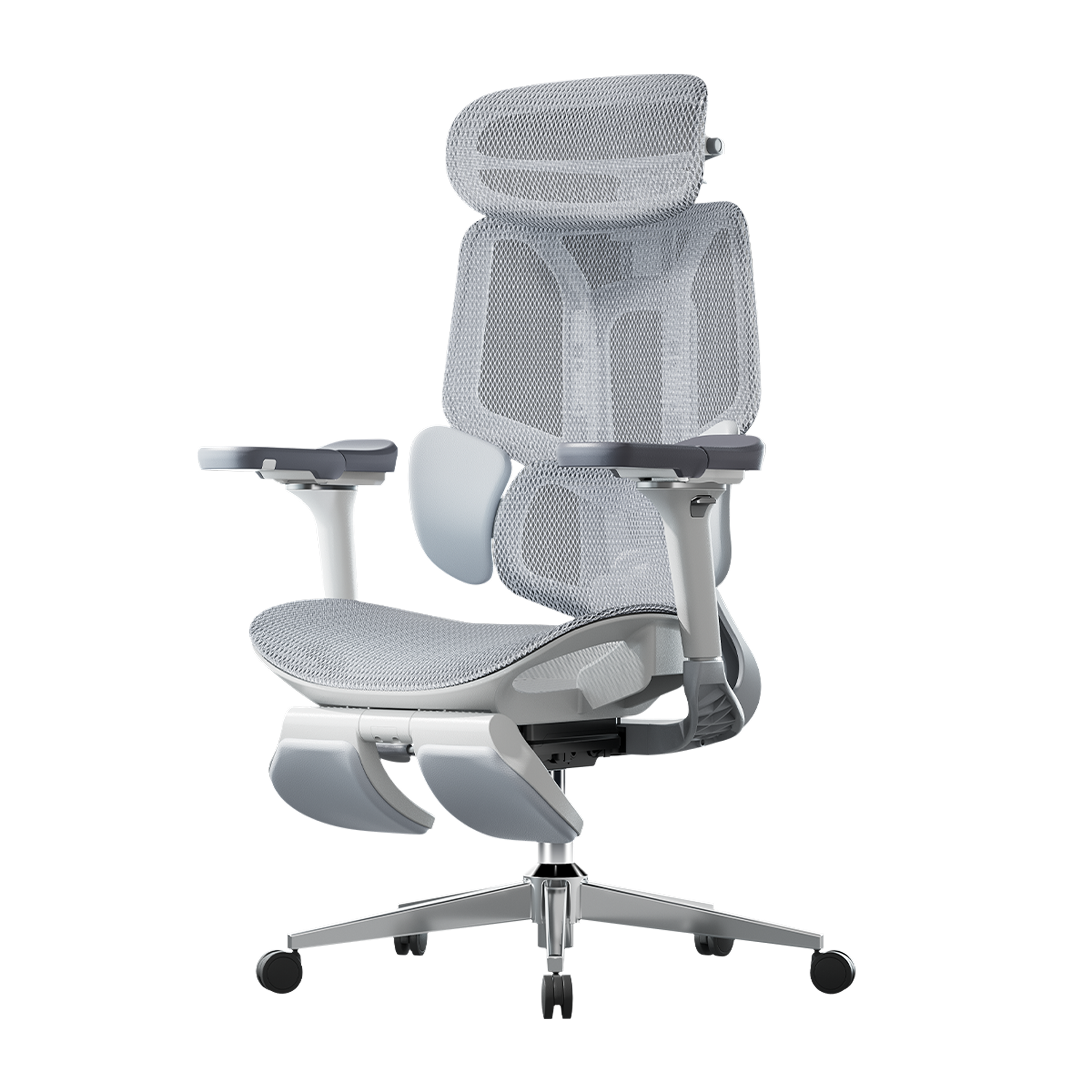 HBADA E3 Pro Ergonomic Office Chair with Footrest-grey