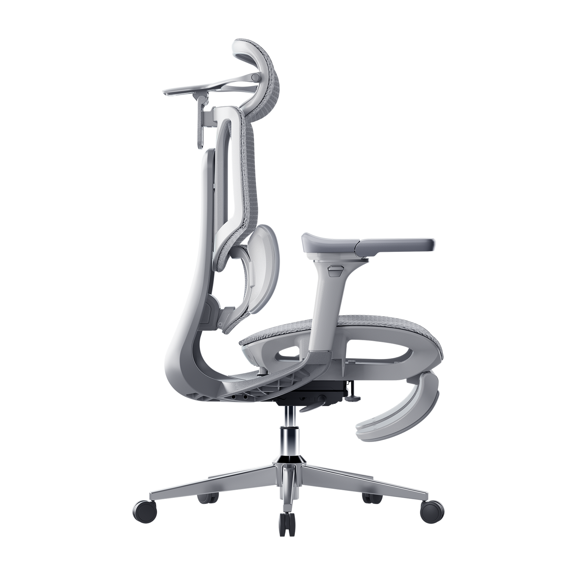 HBADA E3 Pro Ergonomic Office Chair with Footrest-grey