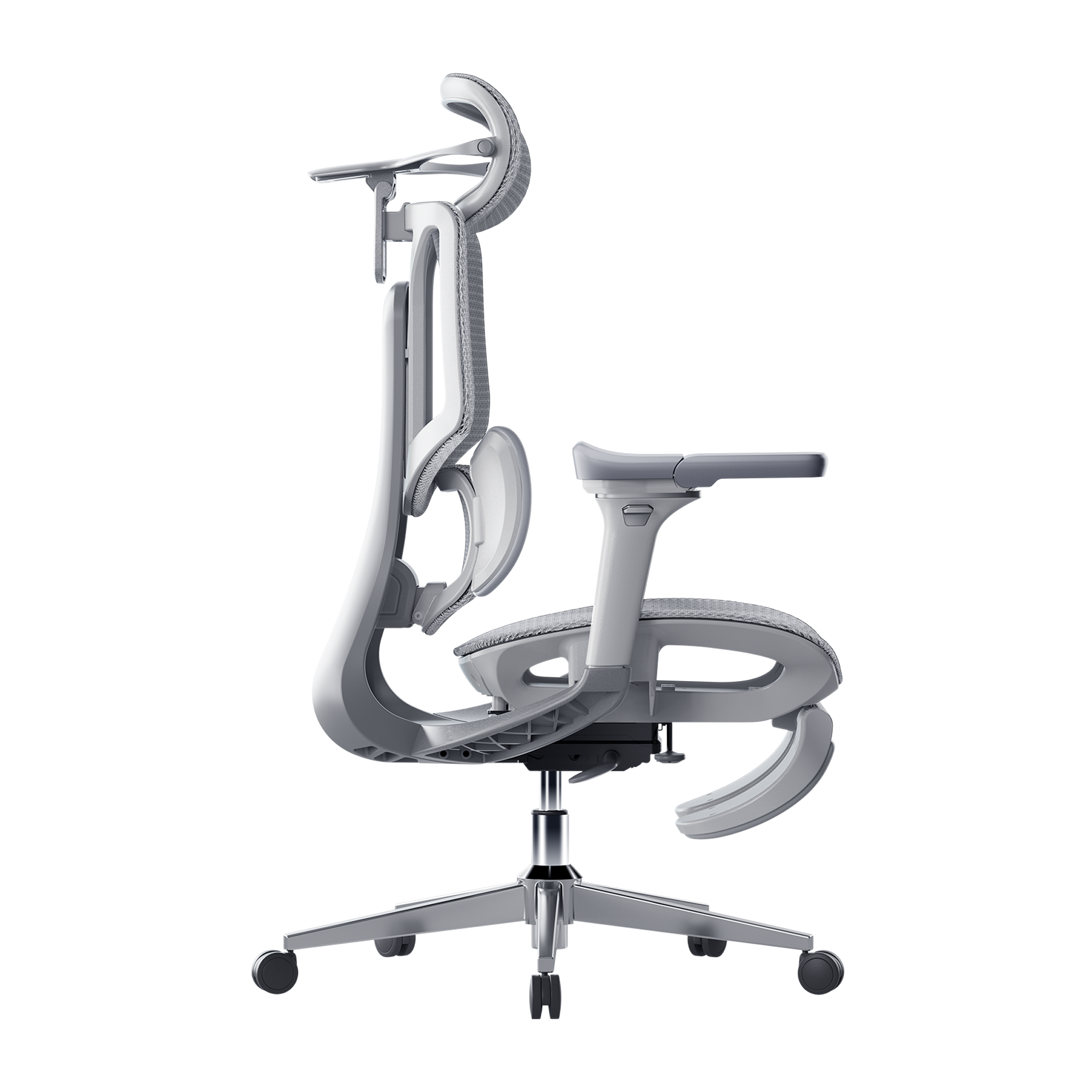 HBADA E3 Pro Ergonomic Office Chair with Footrest-grey
