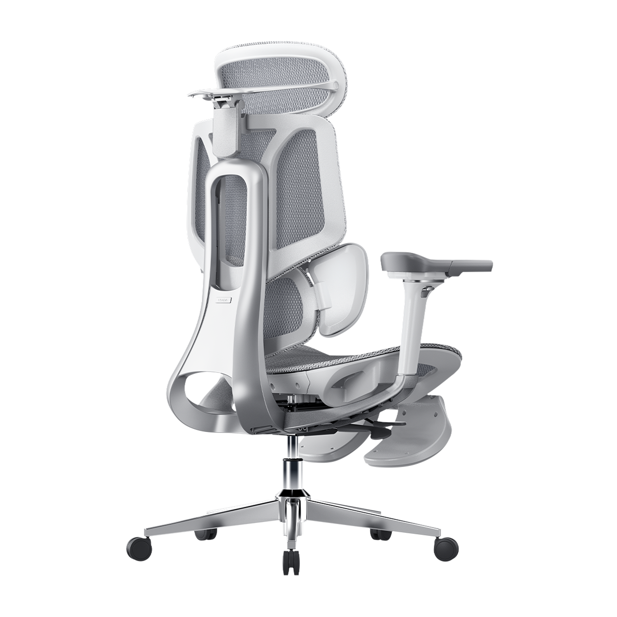 HBADA E3 Pro Ergonomic Office Chair with Footrest-grey