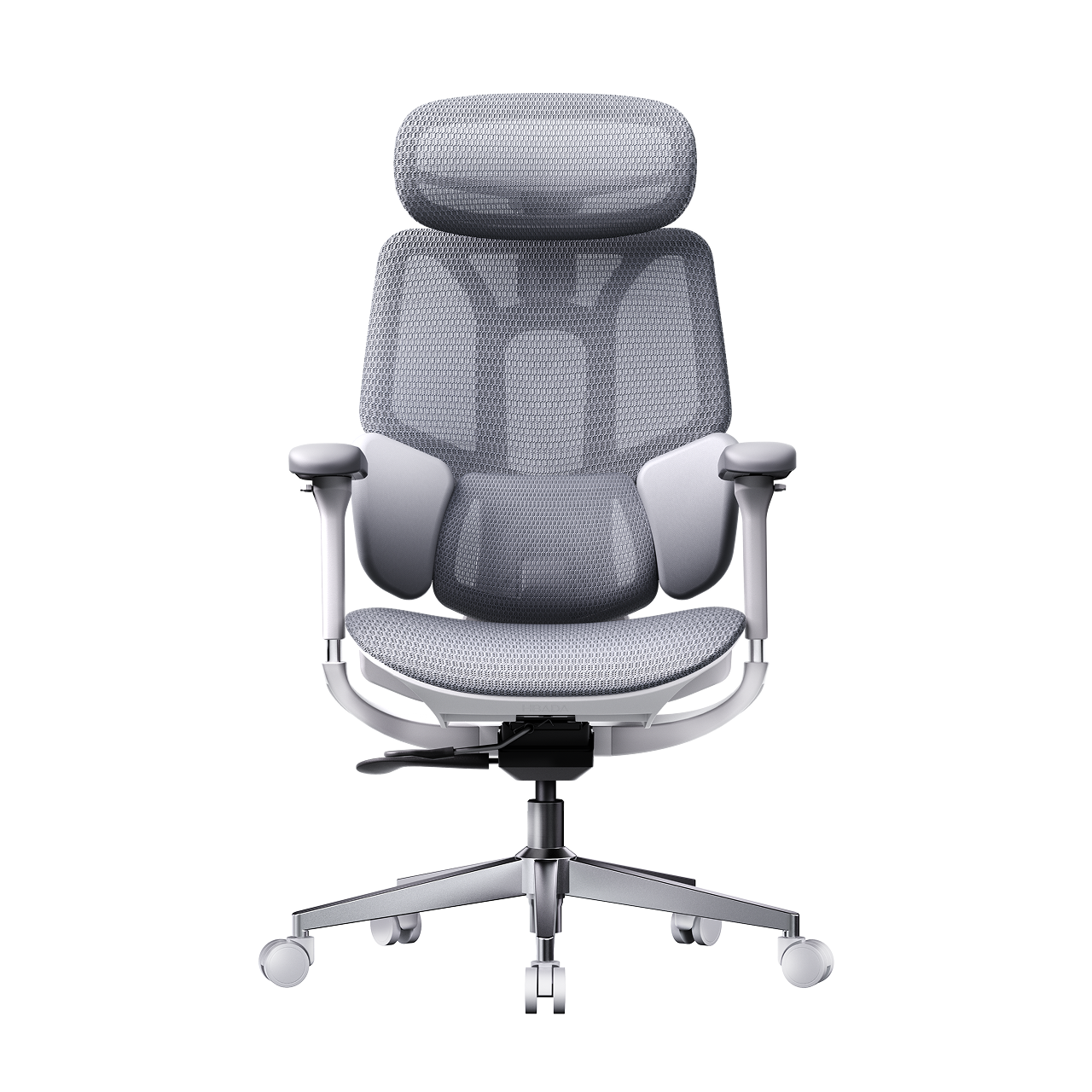 HBADA E3 Air 2026 Edition grey ergonomic office chair with dynamic lumbar support for EU professionals.~0-0