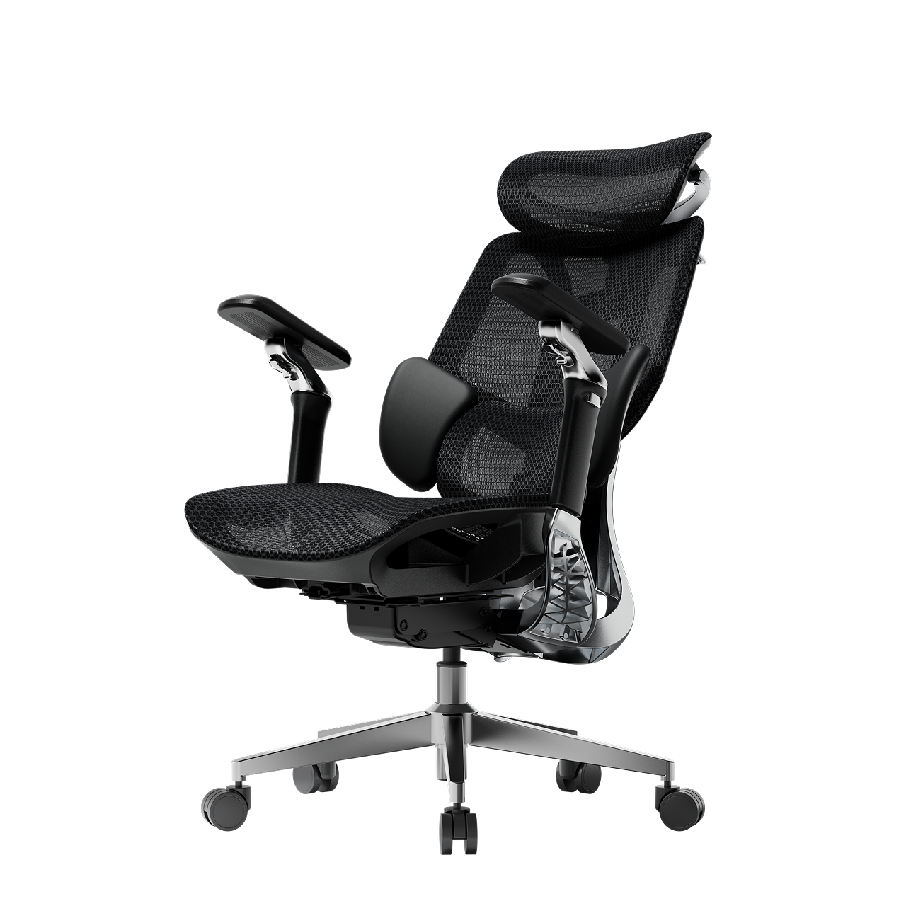 Ultimate ergonomic chair for chronic back pain relief: HBADA E3 Pro black with 26-degree Golden Curve.~1-1