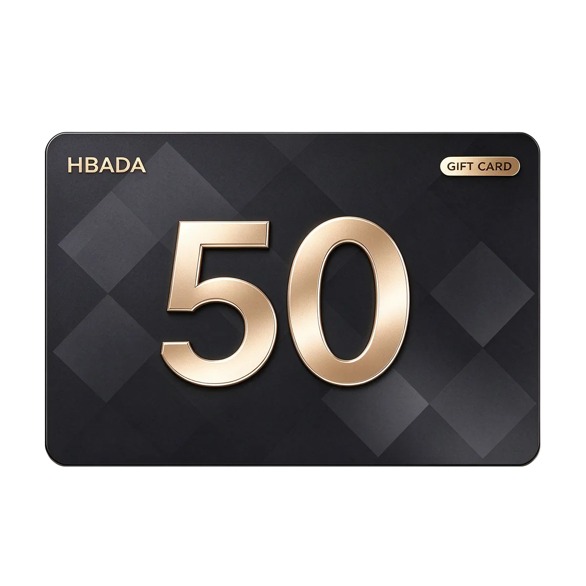 HBADA gift card with a value of 50