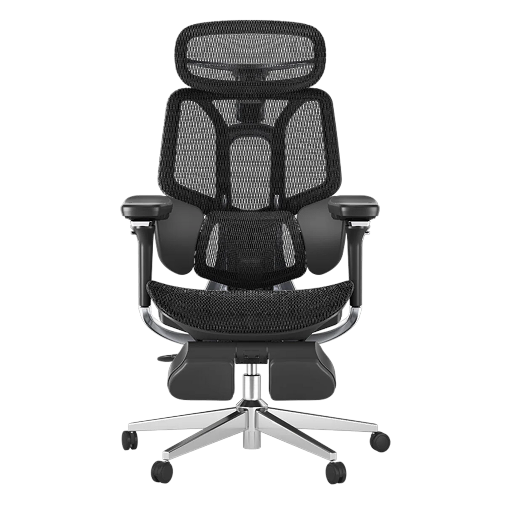 HBADA E3 Pro Ergonomic Office Chair with Footrest front-black
