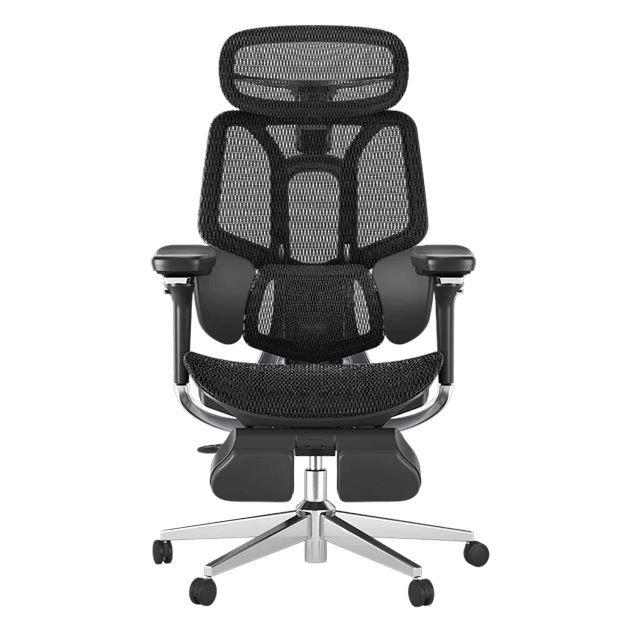 HBADA E3 Pro Ergonomic Office Chair with Footrest front-black