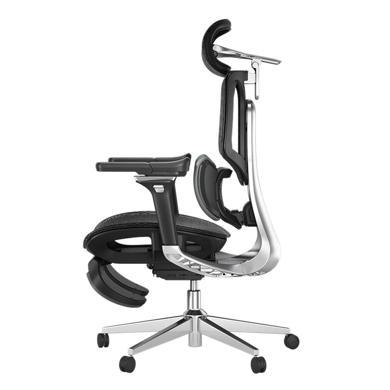 HBADA E3 Pro professional ergonomic office chair for back pain relief in black.~1-0