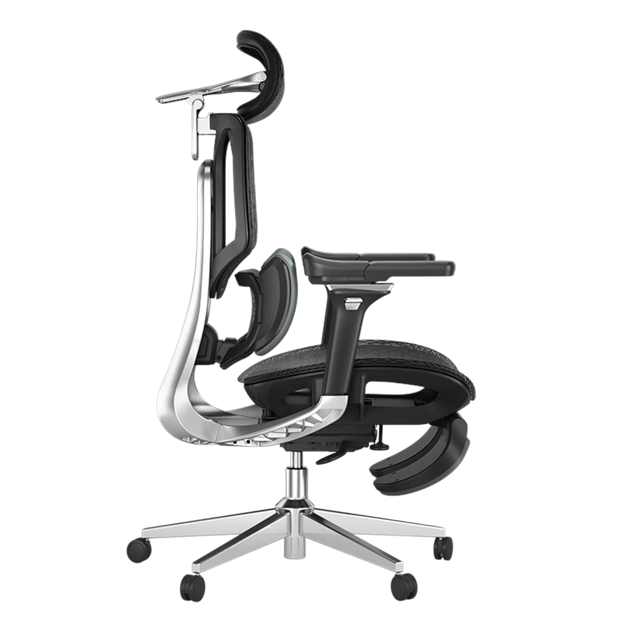 HBADA E3 Pro Ergonomic Office Chair with Footrest left-black