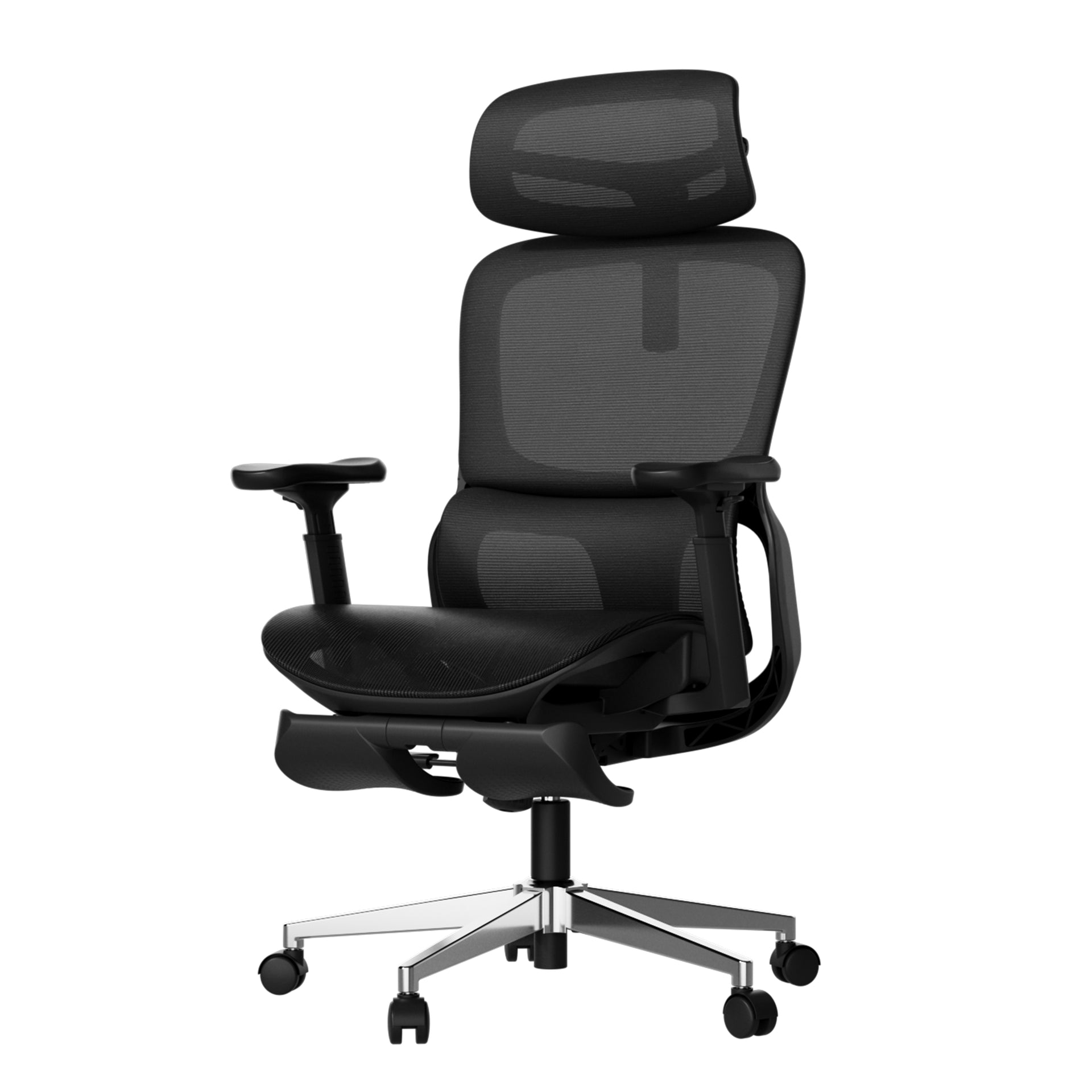 Hbada P2 Office Chair, Desk Chair with footrest black slightly left-black