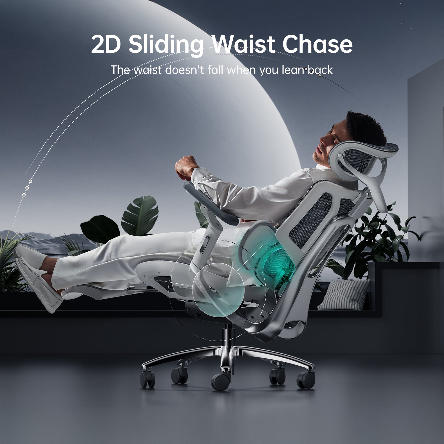 Chaise de bureau ultra ergonomique HBADA E3
