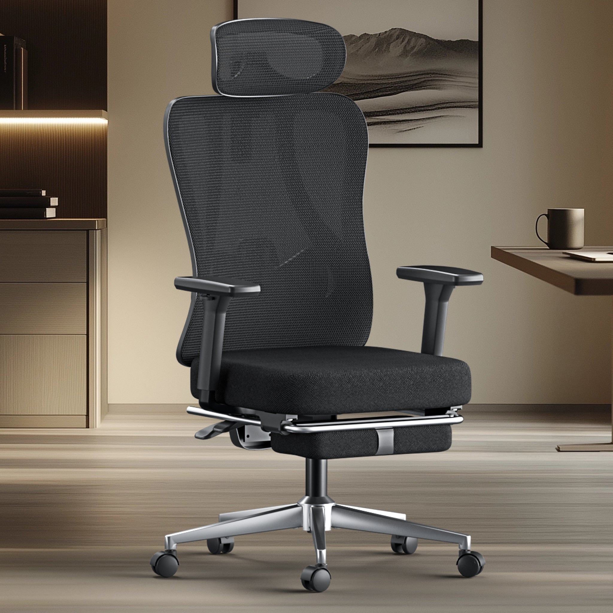 Chaise ergonomique HBADA P3 avec repose-pieds