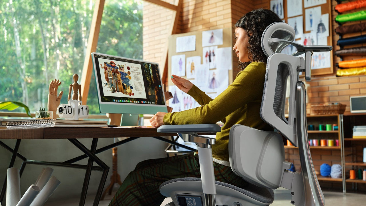 HBADA high-tech R&D laboratory: 16 years of engineering excellence in IGR-certified ergonomic furniture.~scene