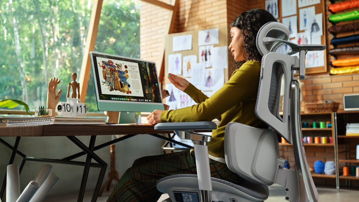 HBADA high-tech R&D laboratory: 16 years of engineering excellence in IGR-certified ergonomic furniture.~scene