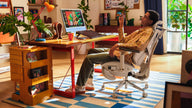 Working from home with the HBADA E3 Pro ergonomic chair for 8-12 hour lumbar comfort.~scene