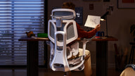 Technical detail of HBADA chair lumbar tracking system for L4-L5 spinal health.~scene