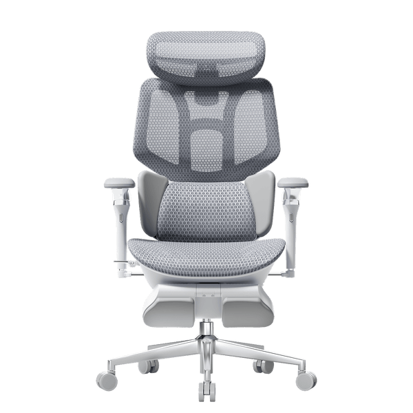 HBADA X7 Smart Ergonomic Chair Gray: AI-powered lumbar tracking for professional home offices in Europe.~0-0