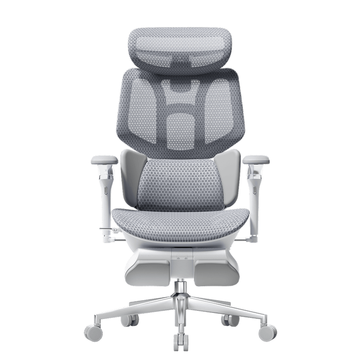 HBADA X7 Smart Ergonomic Chair Gray: AI-powered lumbar tracking for professional home offices in Europe.~0-0