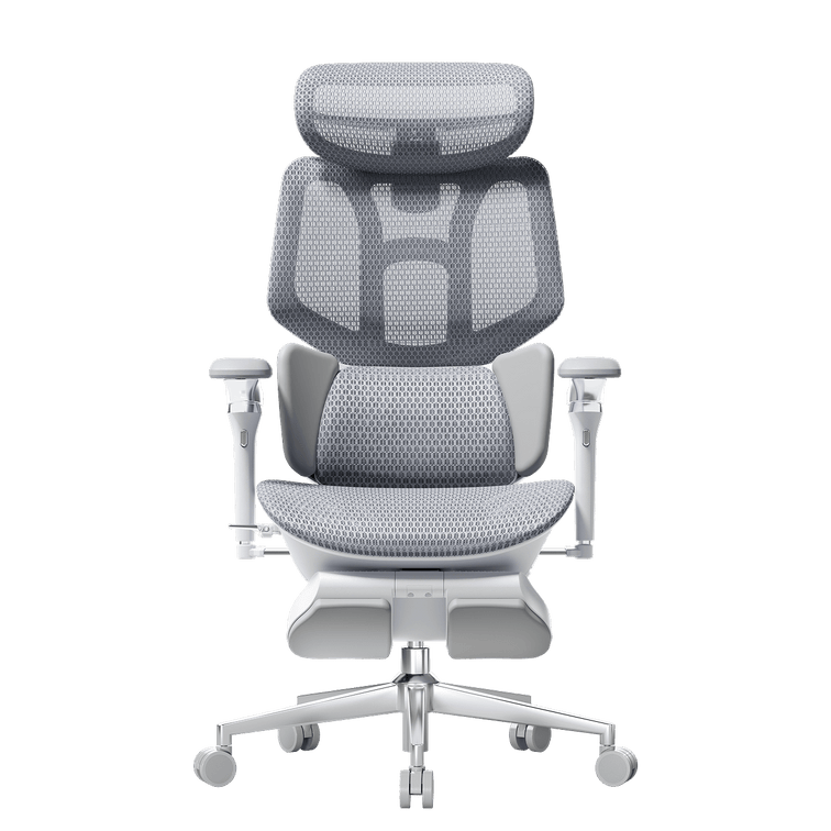 HBADA X7 Smart Ergonomic Chair Gray: AI-powered lumbar tracking for professional home offices in Europe.~0-0
