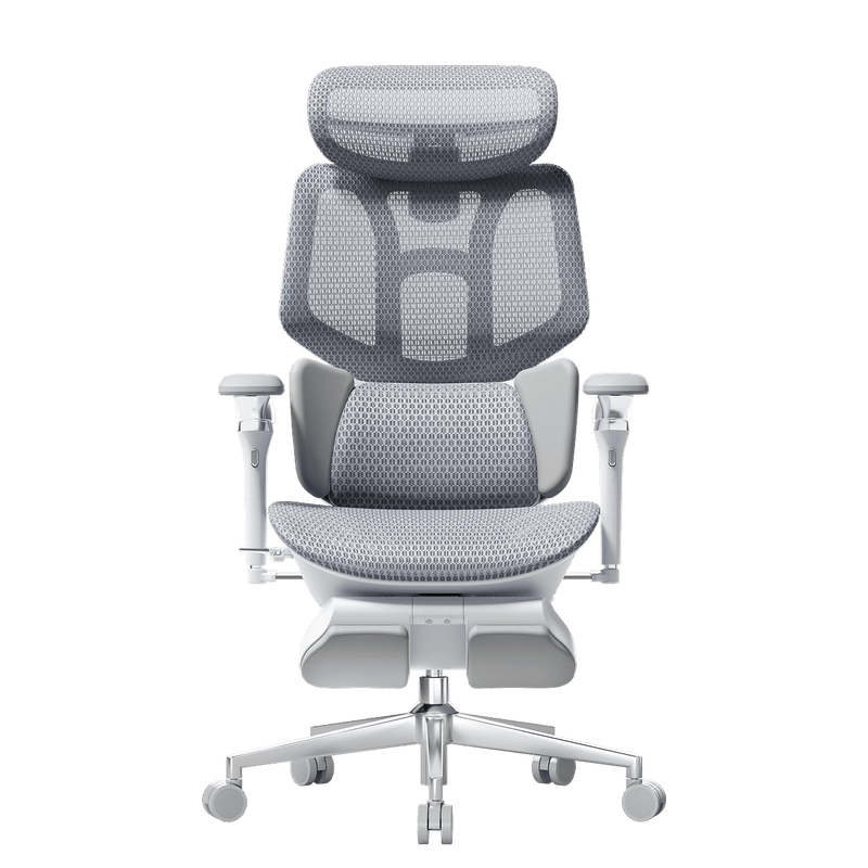 HBADA X7 Smart Ergonomic Chair Gray: AI-powered lumbar tracking for professional home offices in Europe.~0-0