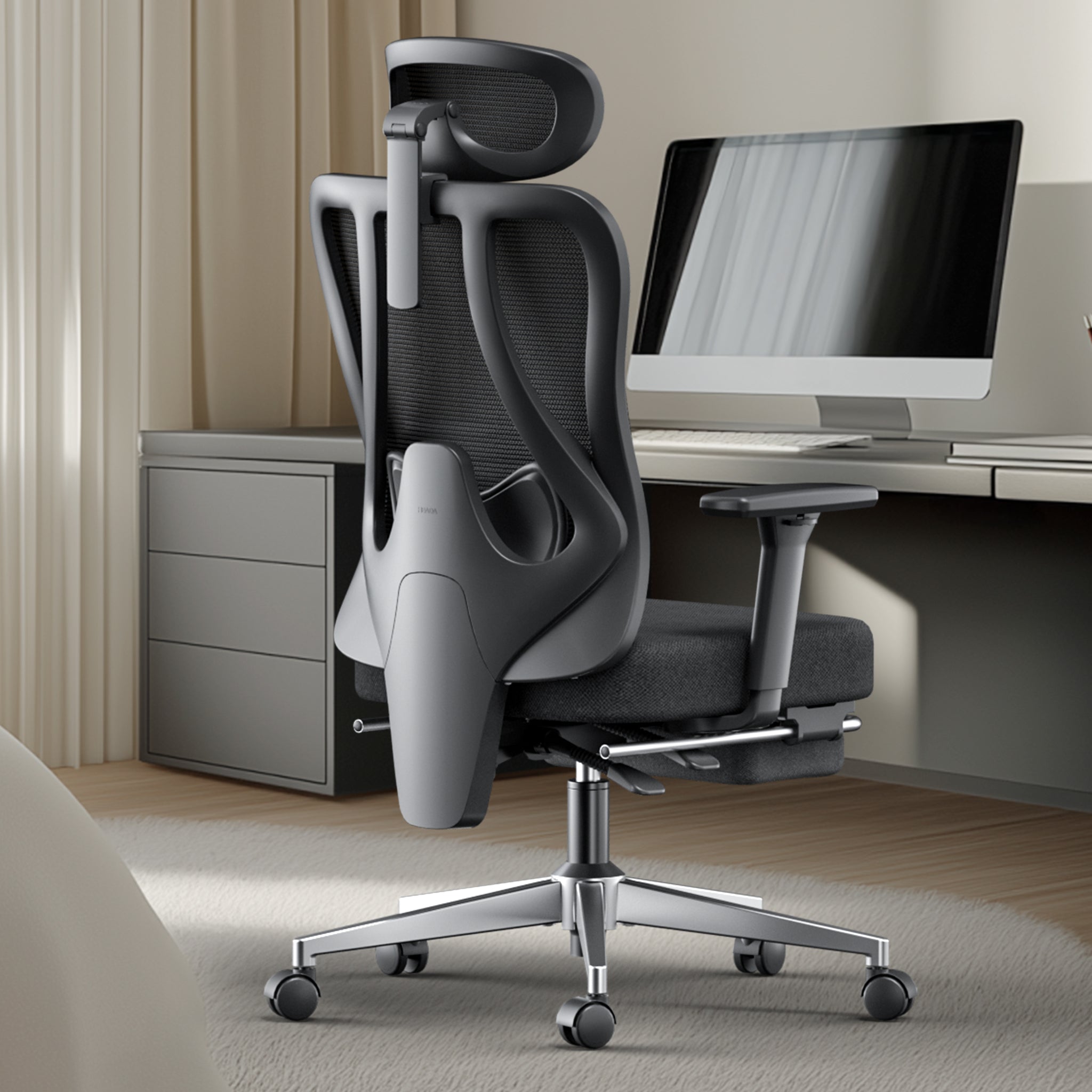 Chaise ergonomique HBADA P3 avec repose-pieds