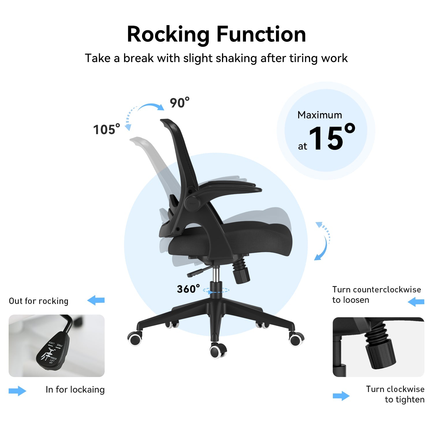 Chaise de bureau inspirée du pingouin HBADA-J1