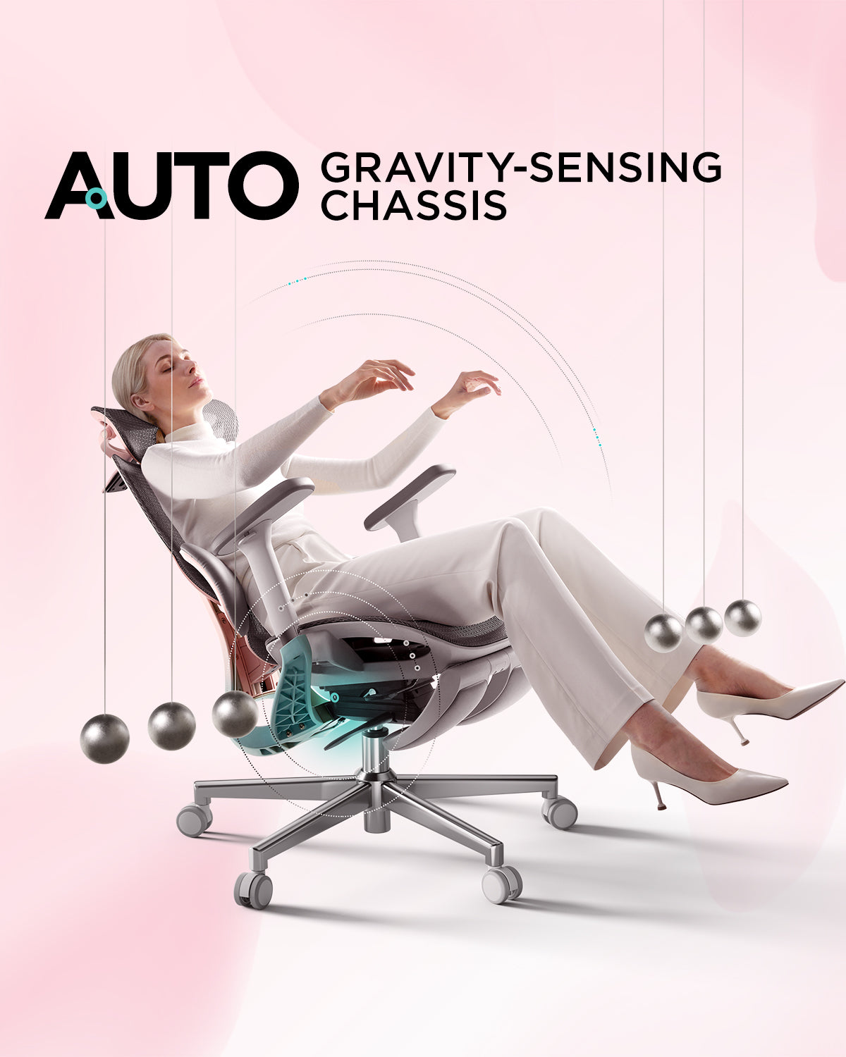 E3 Pro Hbada White Chair Sedia Girevole Poltrona Hbada Sedia Da