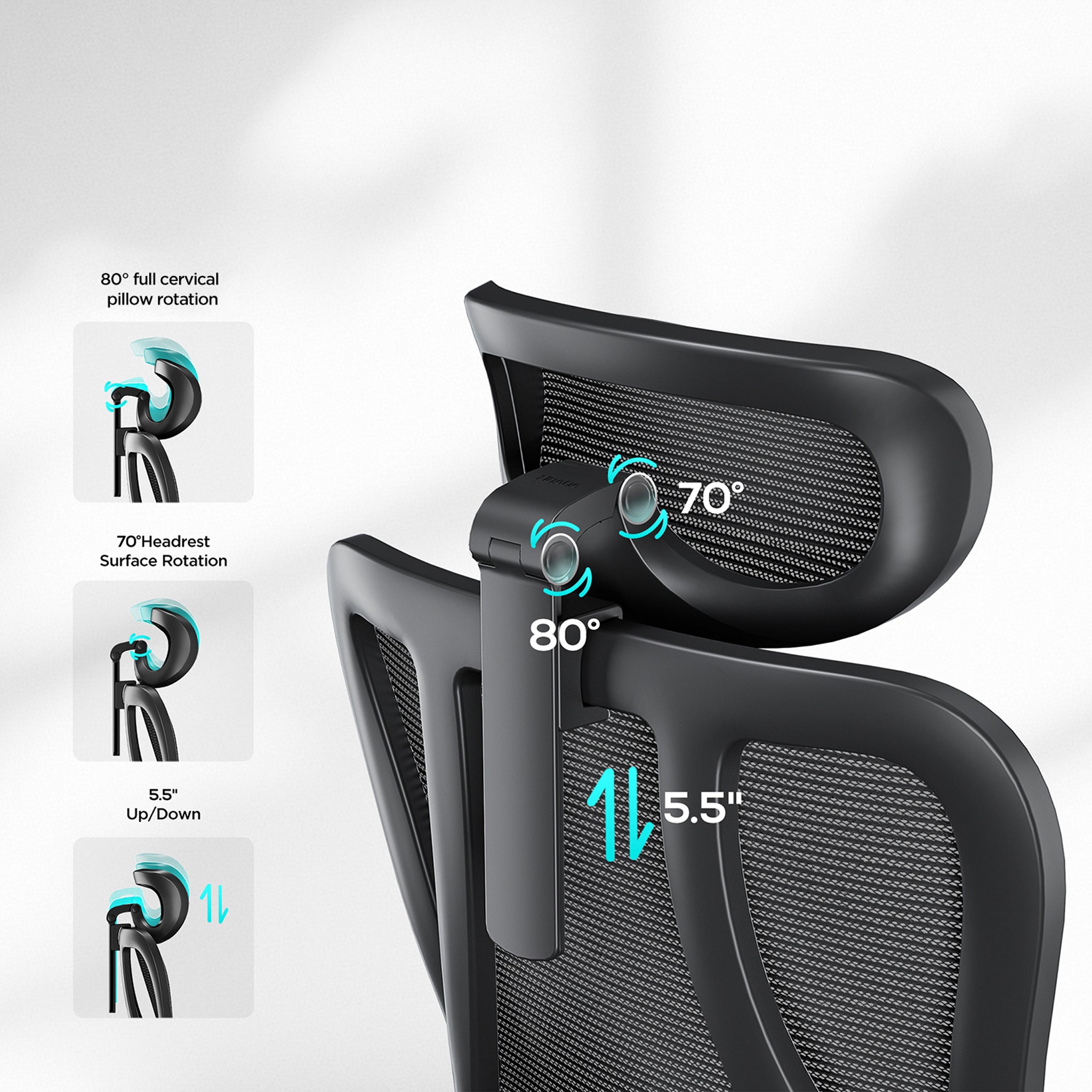 Chaise ergonomique HBADA P3 avec repose-pieds