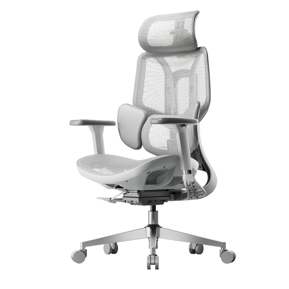 HBADA E3 Air Ergonomic Office Chair without footrest gray front~0