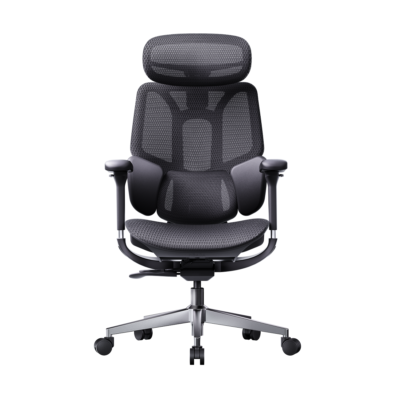 HBADA E3 Air 2026 Edition black: High-back ergonomic office chair for 8-12 hour daily use.~1-0