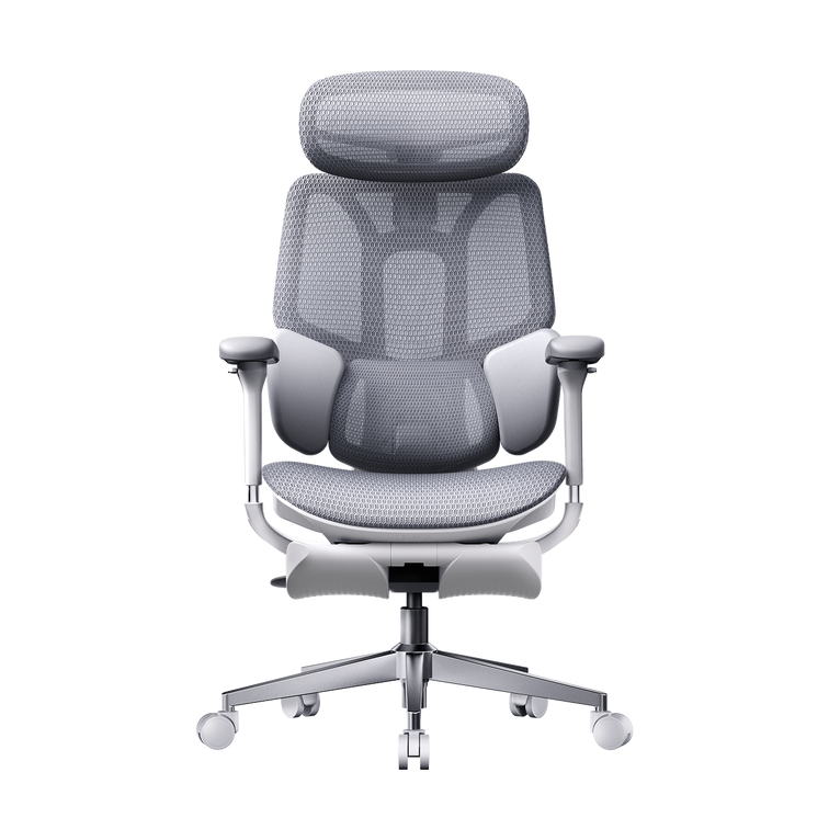 HBADA E3 Air 2026 Edition white: Best big and tall ergonomic chair for compact European workspaces.~0-1