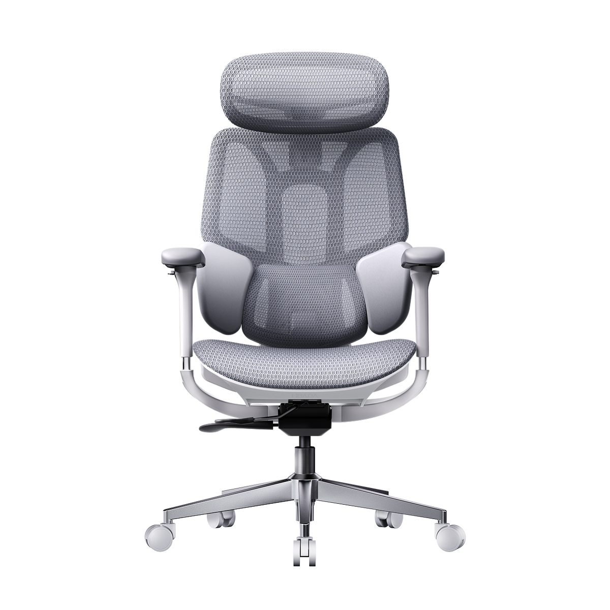 HBADA E3 Air 2026 Edition grey ergonomic office chair with dynamic lumbar support for EU professionals.~0-0