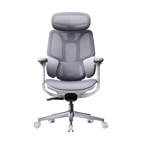 HBADA E3 Air 2026 Edition grey ergonomic office chair with dynamic lumbar support for EU professionals.~0-0