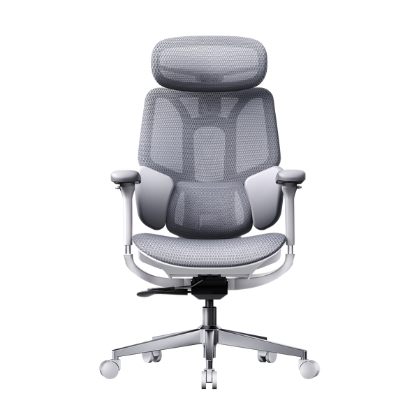 HBADA E3 Air 2026 Edition grey ergonomic office chair with dynamic lumbar support for EU professionals.~0-0