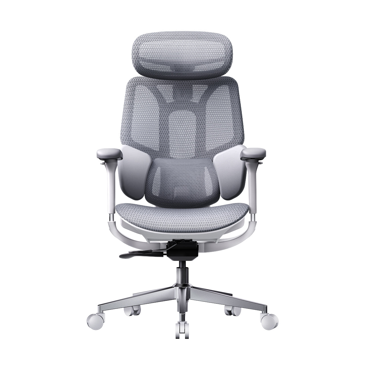 HBADA E3 Air 2026 Edition grey ergonomic office chair with dynamic lumbar support for EU professionals.~0-0